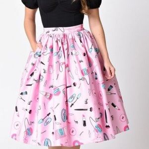 Vixen Makeup Print Skirt